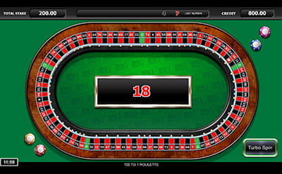 Spinning Wheel of 100/1 Roulette
