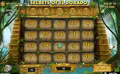 Betiton Secrets of El Dorado Scratch Card