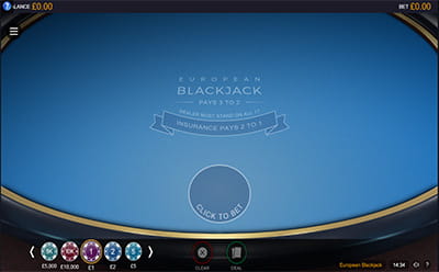 BetRegal Blackjack Games Selection