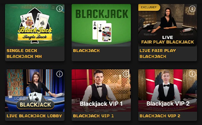The Blackjack Selection at FairPlay Casino