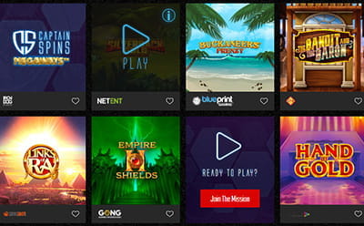 Captain Spins Casino Slot Selection
