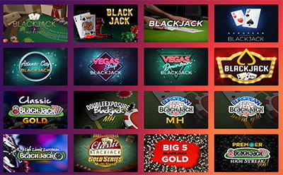 Available Blackjack Games at Casino Gods