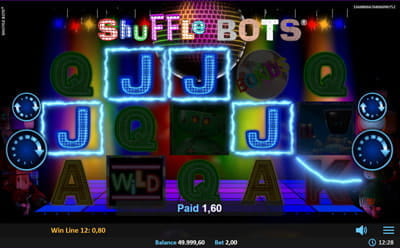 Shuffle Bots. Having Scored a Win of £1.60 by Triggering Three Lines – 4, 12 and 18