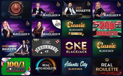 Table Games at Dove Slots Casino