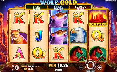 Mega Casino Wolf Gold Slot Gameplay