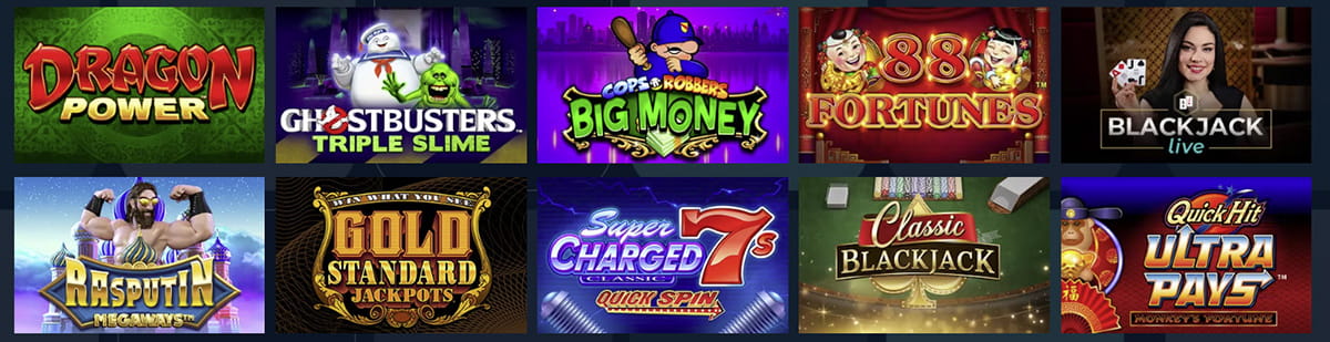 The table games catalog in betOcean Online Casino in NJ