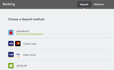 Skrill Deposit Step One