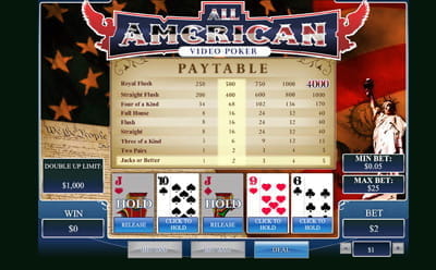 All American Video Poker at the Casino