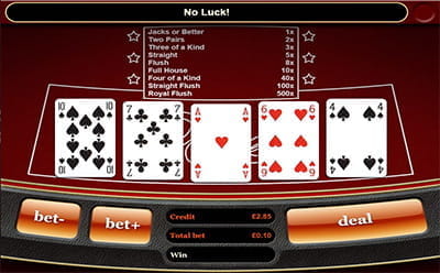 Video Poker Gameplay at mFortune Casino