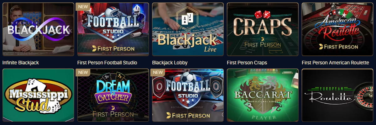 The Table Games Catalog in WynnBet MI