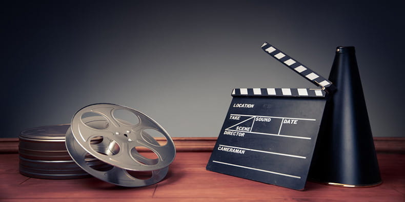 Movie Clapperboard in Action